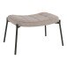 Fußhocker >Glasgow< in Graun-braun, Stoff - 61x36x41cm (BxHxT)