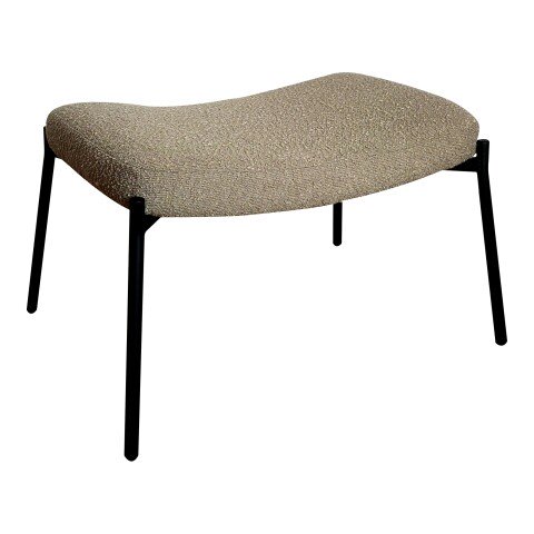 Fußhocker >Glasgow< in Braun, Stoff - 61x36x41cm (BxHxT)