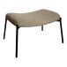 Fußhocker >Glasgow< in Braun, Stoff - 61x36x41cm (BxHxT)