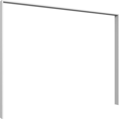 Passepartout >Danzig< in WEISS + GLAS WEISS - 183x210x12cm (BxHxT)
