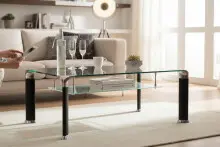 Alberto Couchtisch: Modernes Design aus Sicherheitsglas...