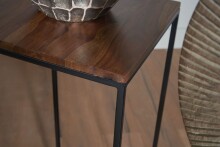 Sheesham Massivholz Blumentisch 3er Set Satztisch Säulentisch Dekosäule