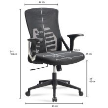 Bürostuhl Schreibtischstuhl Mesh Schwarz Drehstuhl Ergonomisch 120 kg