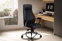 Bürostuhl Schreibtischstuhl Kunstleder Schwarz Drehstuhl Ergonomisch
