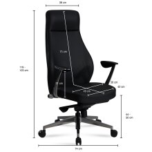 Bürostuhl Schreibtischstuhl Kunstleder Schwarz Drehstuhl Ergonomisch