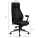 Bürostuhl Schreibtischstuhl Kunstleder Schwarz Drehstuhl Ergonomisch