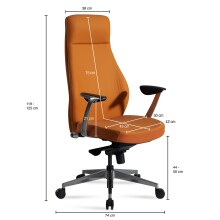 Bürostuhl Schreibtischstuhl Kunstleder Caramel Drehstuhl Ergonomisch
