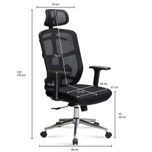 Bürostuhl Schreibtischstuhl Mesh Schwarz Drehstuhl Ergonomisch 120 kg