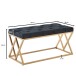 Sitzbank Schwarz Polsterbank 90 cm Bettbank Chesterfield Flurbank Samt