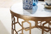 Couchtisch Echter Marmor Sofatisch Ø 60 cm Tisch Wohnzimmertisch Rund