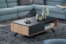Couchtisch 110x60x38 cm MDF Eiche Wohnzimmertisch Sofatisch Rechteckig