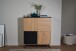 Highboard 110x125x40 cm MDF Sideboard Eiche Dekor Kommode Anrichte