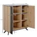Highboard 110x125x40 cm MDF Sideboard Eiche Dekor Kommode Anrichte