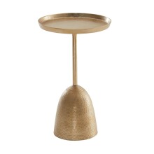 Beistelltisch Metall Sofatisch Ø 33 cm Tisch Wohnzimmertisch Rund Gold