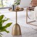 Beistelltisch Metall Sofatisch Ø 33 cm Tisch Wohnzimmertisch Rund Gold