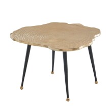 Couchtisch Baumscheibe Metall Sofatisch 64x64x37 Tisch...