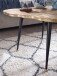 Couchtisch Baumscheibe Metall Sofatisch 64x64x37 Tisch Wohnzimmertisch