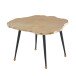 Couchtisch Baumscheibe Metall Sofatisch 64x64x37 Tisch Wohnzimmertisch