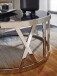 Couchtisch Glas Sofatisch Ø 60 cm Tisch Wohnzimmertisch Rund Silber