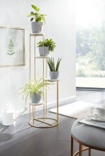 Blumenständer Blumensäule 36,5x107,5x36,5cm Marmor Weiß Pflanzenständer
