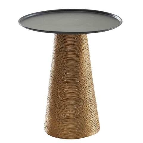 Beistelltisch Metall Sofatisch Ø 40 cm Tisch Wohnzimmertisch Rund Gold