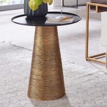 Beistelltisch Metall Sofatisch Ø 40 cm Tisch Wohnzimmertisch Rund Gold