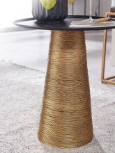 Beistelltisch Metall Sofatisch Ø 40 cm Tisch Wohnzimmertisch Rund Gold