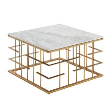 Couchtisch Echter Marmor Sofatisch 55x55 cm Tisch...