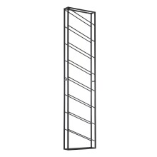 Weinregal Wand Schwarz 36x150x8 cm Flaschenregal Metall Regal Groß