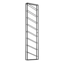 Weinregal Wand Schwarz 36x150x8 cm Flaschenregal Metall...