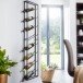 Weinregal Wand Schwarz 36x150x8 cm Flaschenregal Metall Regal Groß