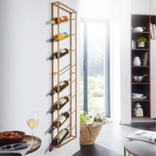 Weinregal Wand Gold 36x150x8 cm Flaschenregal Metall...