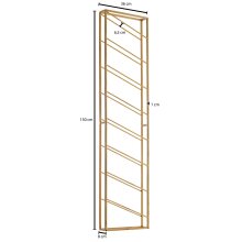 Weinregal Wand Gold 36x150x8 cm Flaschenregal Metall Regal Wein Groß