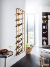 Weinregal Wand Gold 36x150x8 cm Flaschenregal Metall Regal Wein Groß