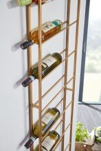 Weinregal Wand Gold 36x150x8 cm Flaschenregal Metall Regal Wein Groß