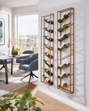 Weinregal Wand Gold 36x150x8 cm Flaschenregal Metall Regal Wein Groß