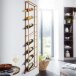 Weinregal Wand Gold 36x150x8 cm Flaschenregal Metall Regal Wein Groß