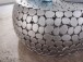 Couchtisch Metall Silber Sofatisch Ø 66 cm Tisch Wohnzimmertisch Rund