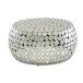 Couchtisch Metall Silber Sofatisch Ø 66 cm Tisch Wohnzimmertisch Rund