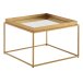 Couchtisch Glas Spiegel 60x60x41cm Sofatisch Wohnzimmertisch Gold Tisch