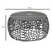 Couchtisch Metall Schwarz Sofatisch Ø 66 cm Tisch Wohnzimmertisch Rund