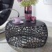 Couchtisch Metall Schwarz Sofatisch Ø 66 cm Tisch Wohnzimmertisch Rund