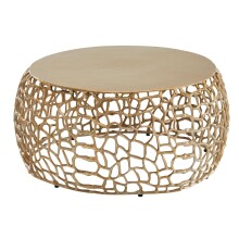 Couchtisch Metall Gold Sofatisch Ø 66 cm Tisch...