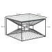 Couchtisch Glas 55x55x36 cm Sofatisch Wohnzimmertisch Tisch Quadratisch