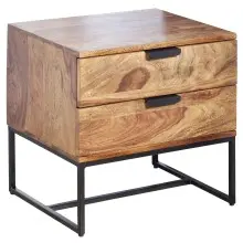 Nachttisch Boxspringbett Massivholz 50x40x51 cm...