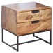 Nachttisch Boxspringbett Massivholz 50x40x51 cm Nachtkommode Schubladen