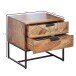 Nachttisch Boxspringbett Massivholz 50x40x51 cm Nachtkommode Schubladen