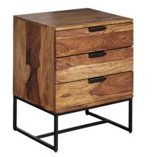 Nachttisch Boxspringbett Massivholz 50x40x65 cm Nachtkommode Schubladen
