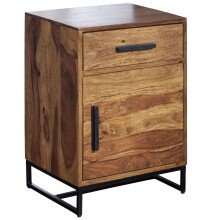 Nachttisch Boxspringbett Massivholz 45x35x65 cm Nachtkommode Schublade