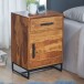 Nachttisch Boxspringbett Massivholz 45x35x65 cm Nachtkommode Schublade